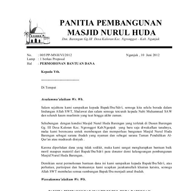 Proposal Renovasi Masjid Doc