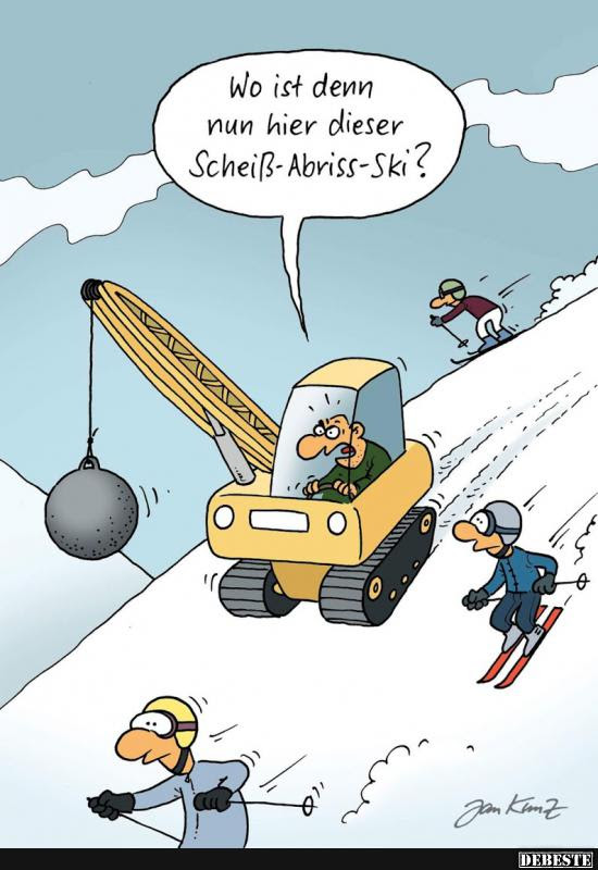 Lustige Skifahrer Bilder Comic