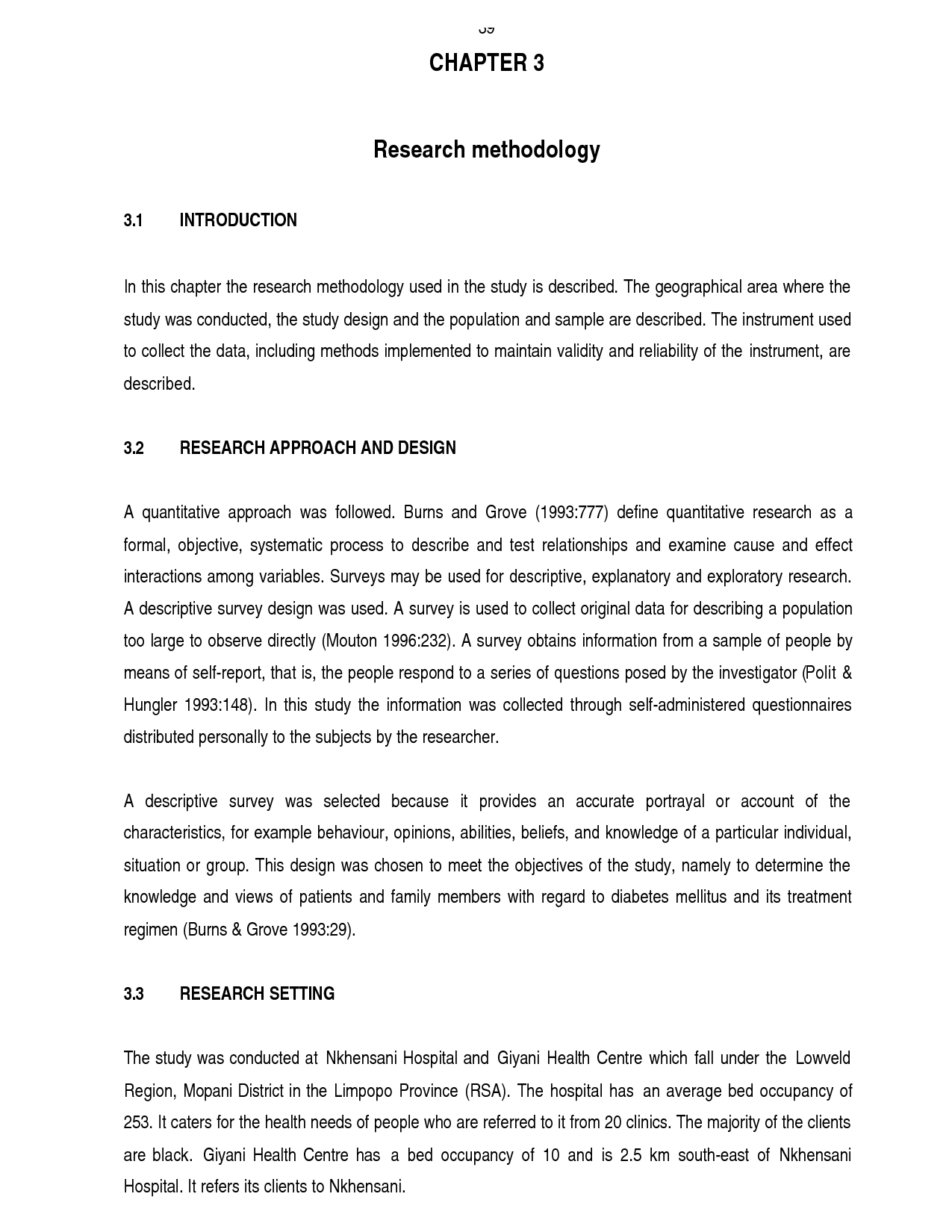 data collection section of research paper example