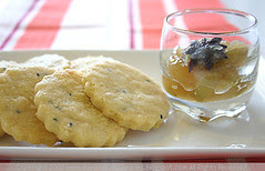 Cheddar and Nigella Seed Biscuits with Spiced Green Apple