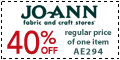 40% Off RPI at Joann.com (Code: AE975)