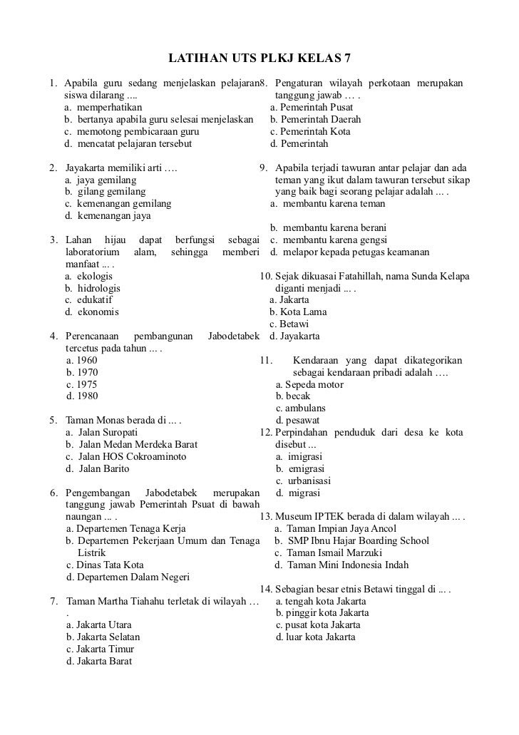 Soal Essay Bahasa Indonesia Kelas 7 Semester 2 K13 - Download File Guru
