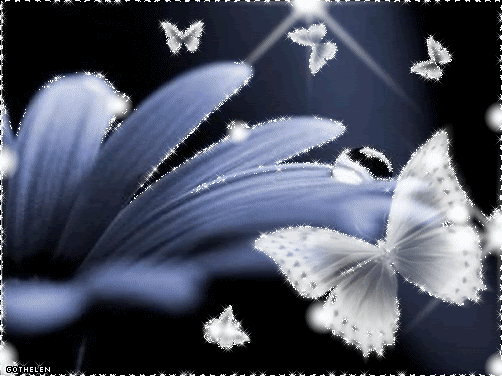Glittering White Butterflies