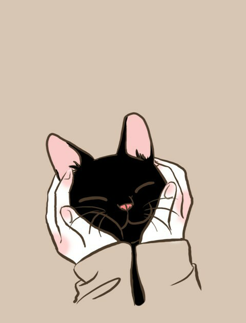 Cute Cartoon Aesthetic Cat Wallpaper Iphone - Goimages Park