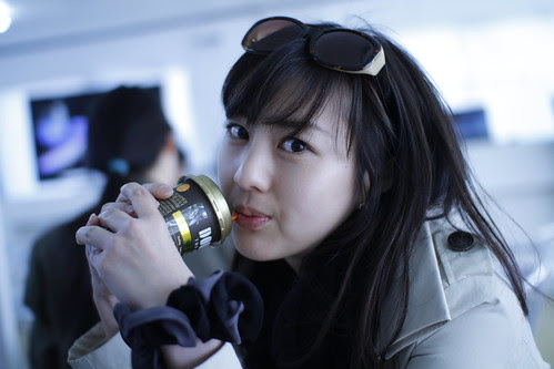 Kiki Sugino at the Jeonju International Film Festival booth