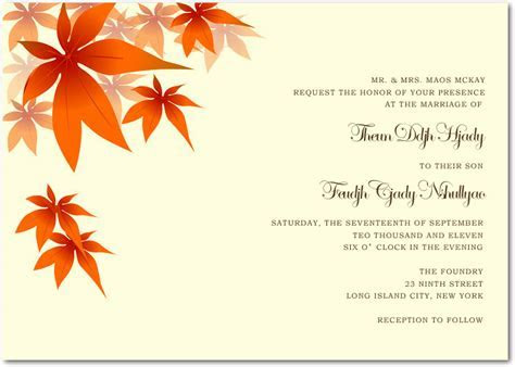 Wedding Invitation Wording Etiquette : Fall wedding Wedding Invitation Wording Etiquette : Fall wedding