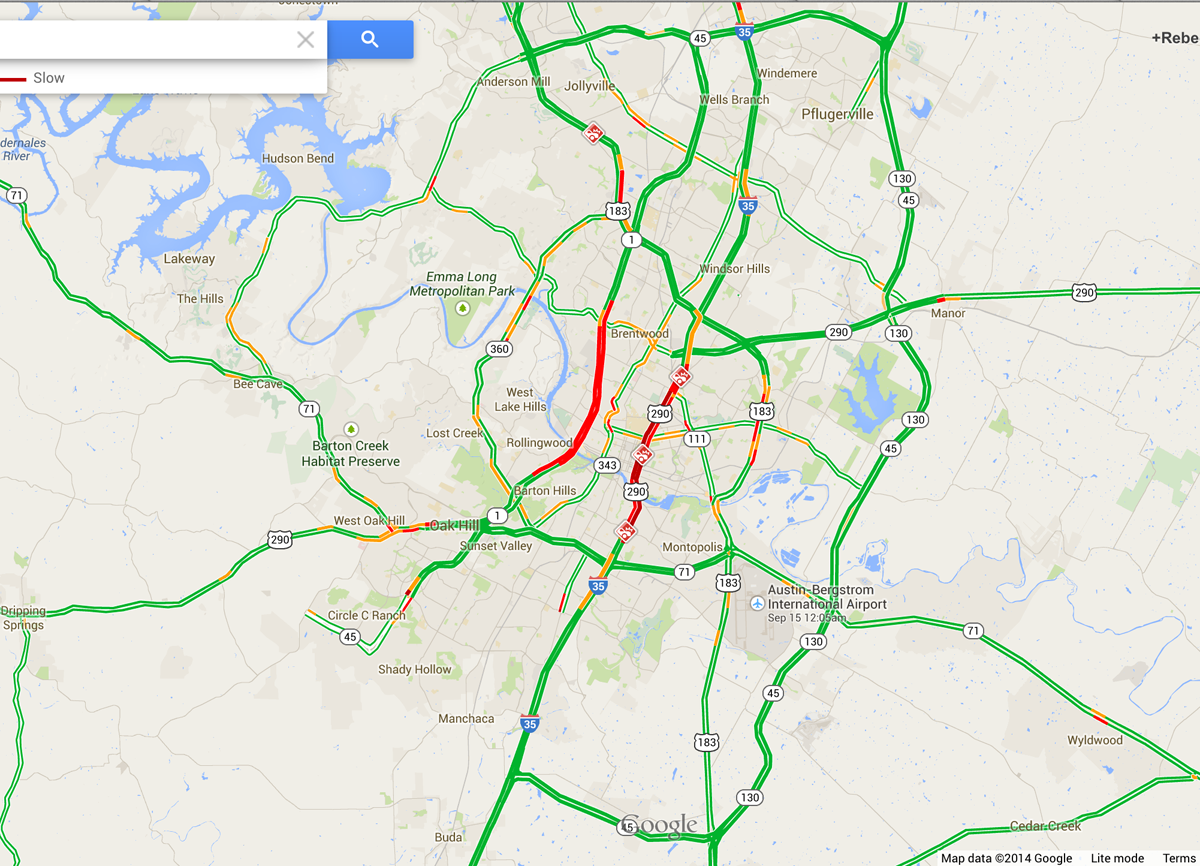 Austin Texas Traffic Map Tourist Map Of English