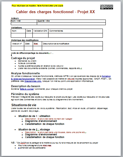 cahier des charges projet informatique – cahier des charges