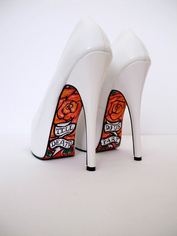 shoes with an unusual pattern how to paint the soles on shoes