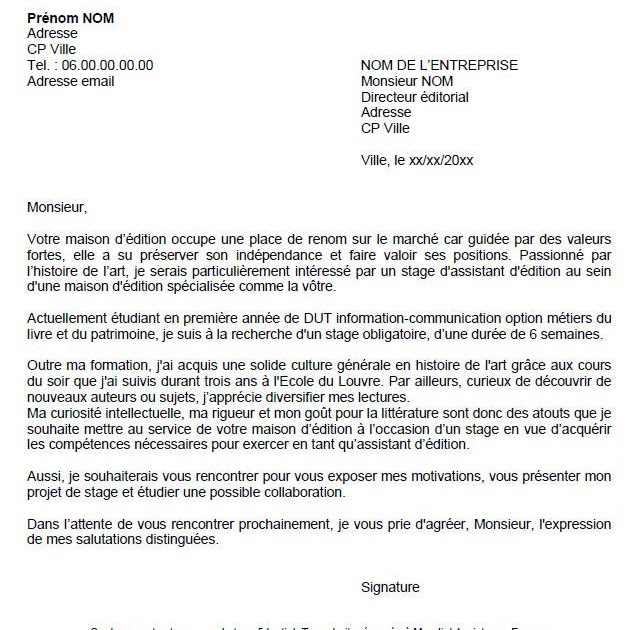 Exemple Lettre De Motivation Terminale  Delnancz