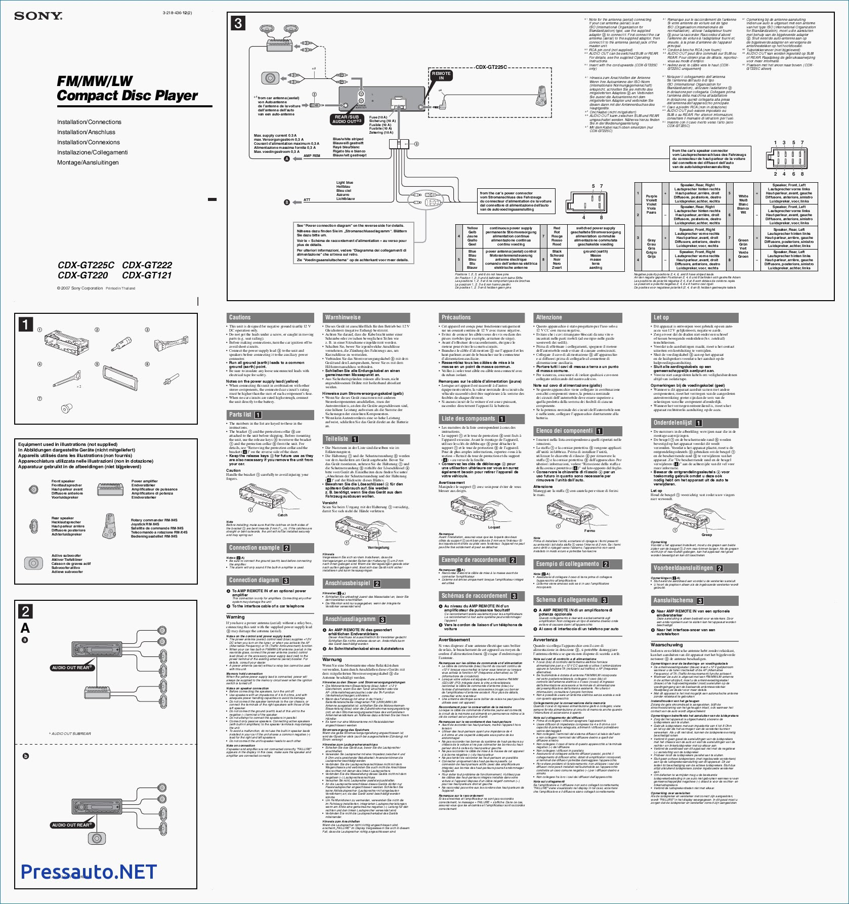 Sony Cdx Gt575up Wiring Diagram