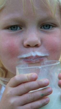 girl drinking milk