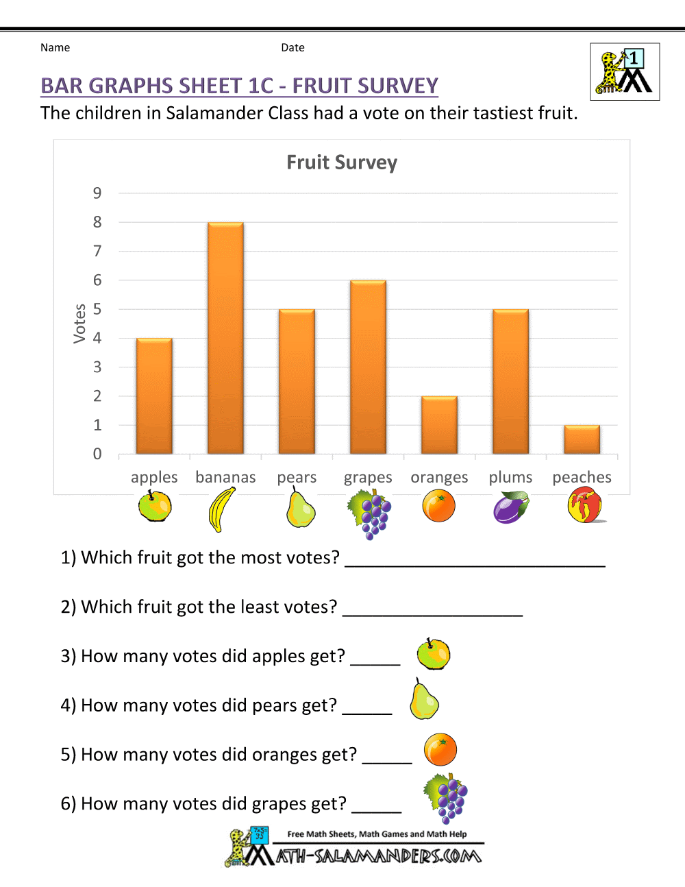 First Grade Bar Graph Worksheets Grade 1 - Free Table Bar Chart