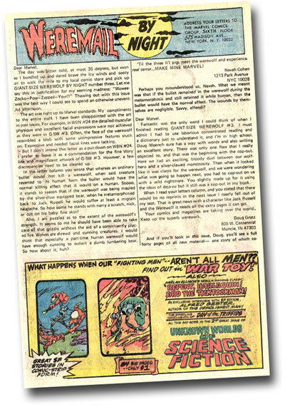 Marvel 1/3 page ad