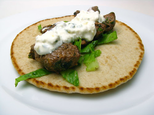 Grilled Lamb with Feta Spread