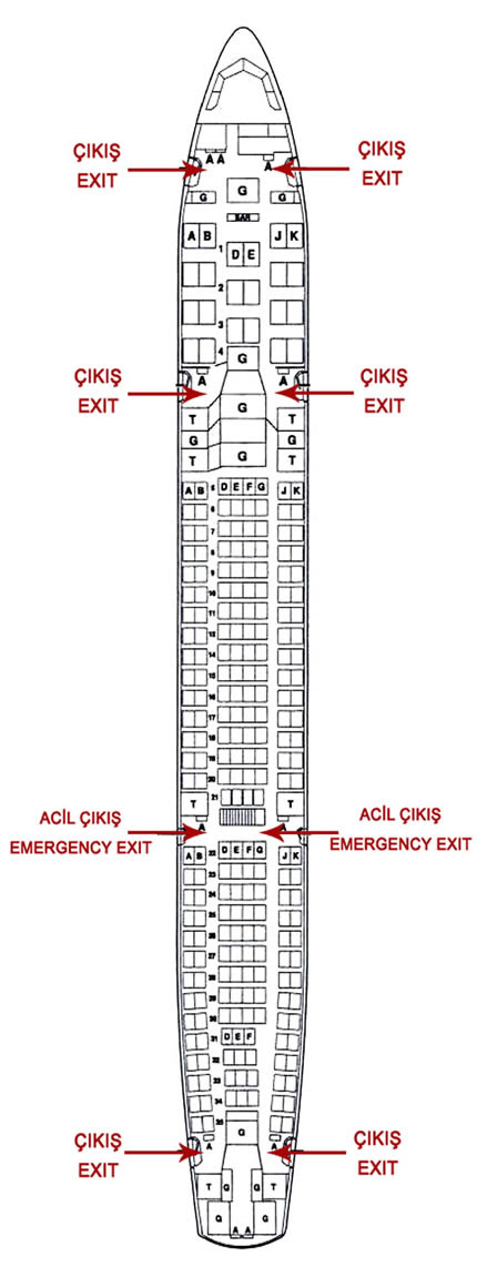 Airbus A340 0 Seat Map