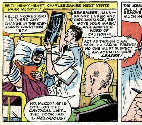 Is...is Hank wearing glasses OVER his mask? February 1966 Marvels