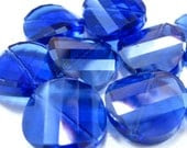 Medium Blue Faceted Glass Coins - MyGlitterStuff Medium Blue Faceted Glass Coins - MyGlitterStuff