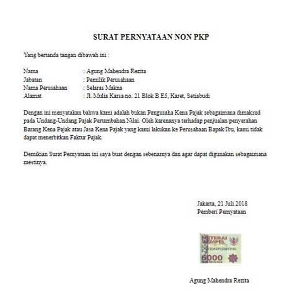 Contoh Surat Persetujuan Penerimaan Gaji Secara Tunai Atau Cek