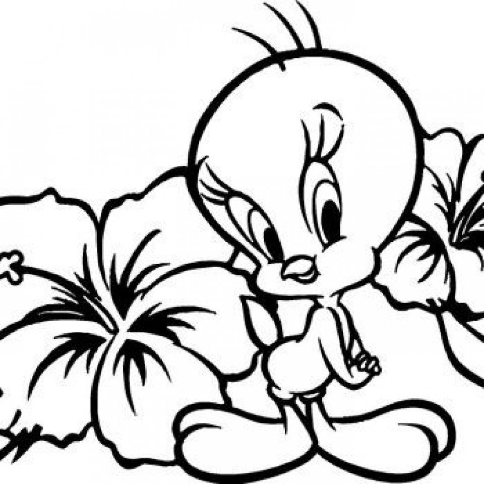 Tweety Bird Coloring Page 314+ SVG File for Silhouette