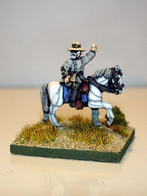 Mounted confederate general acw 15mm peter pig Peter Pig miniature