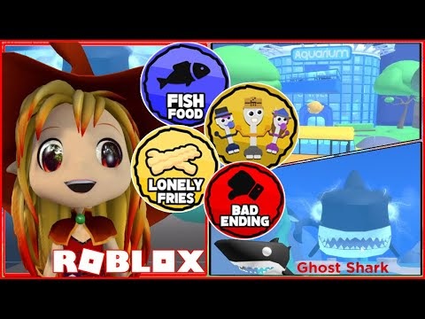 Chloe Tuber Roblox Aquarium Story Gameplay Ghost Shark Doo Doo Doo Doo Doo Doo Getting 4 Badges - roblox aquarium beta roblox