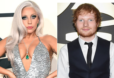 Lady Gaga confunde Ed Sheeran com garçom no Grammy Awards - Getty Images