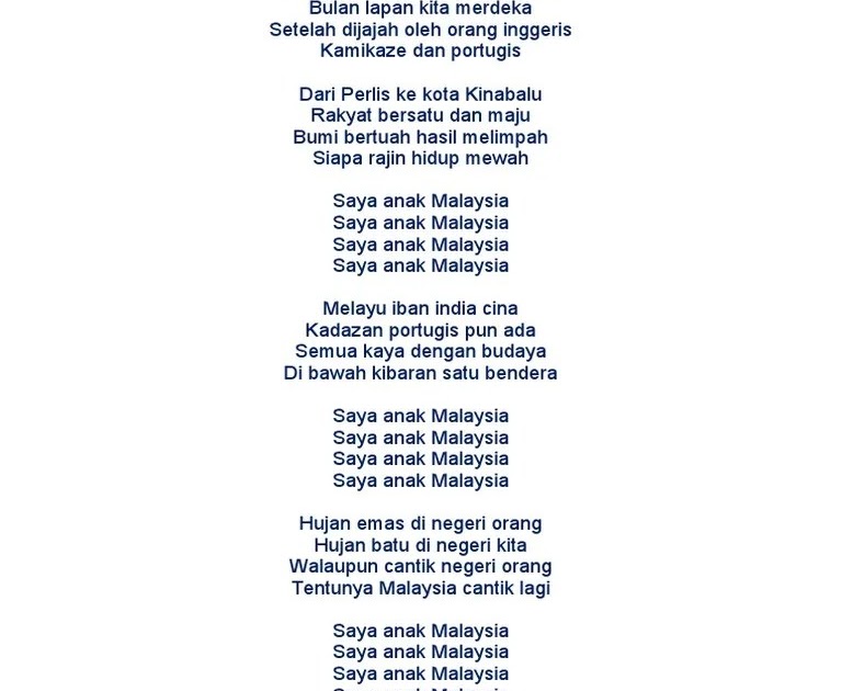 lagu saya anak malaysia - Joan Ross