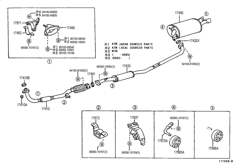 26 2002 Toyota Camry Exhaust System Diagram