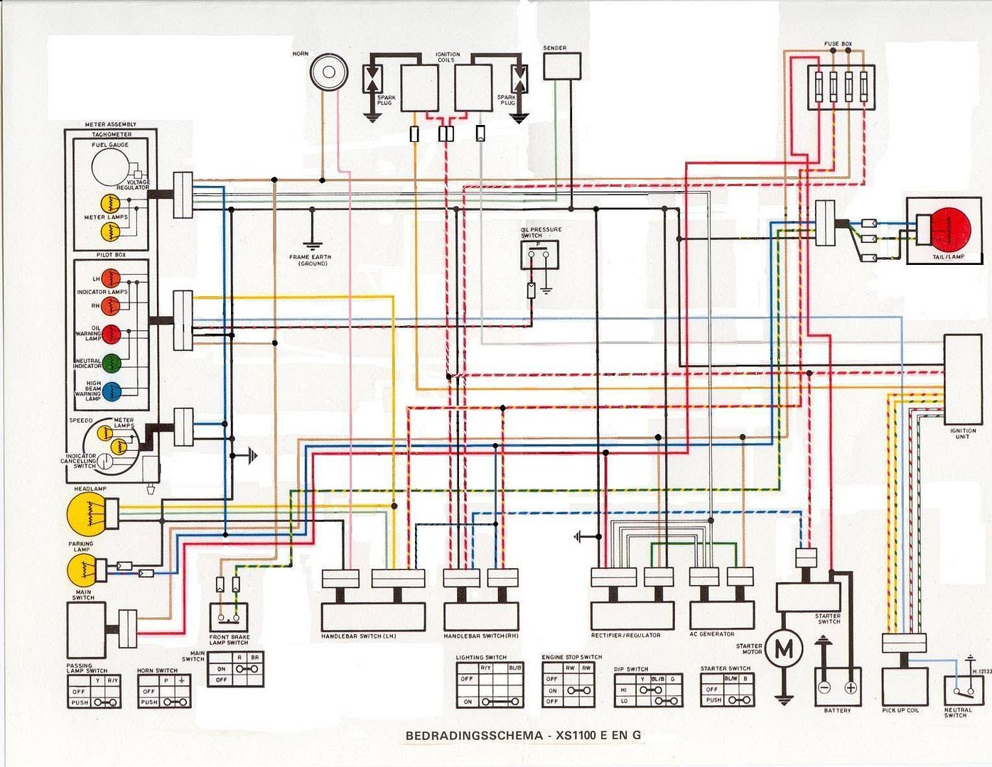 1979 Yamaha Xs1100 Wiring Diagram - Wiring Diagram Schemas