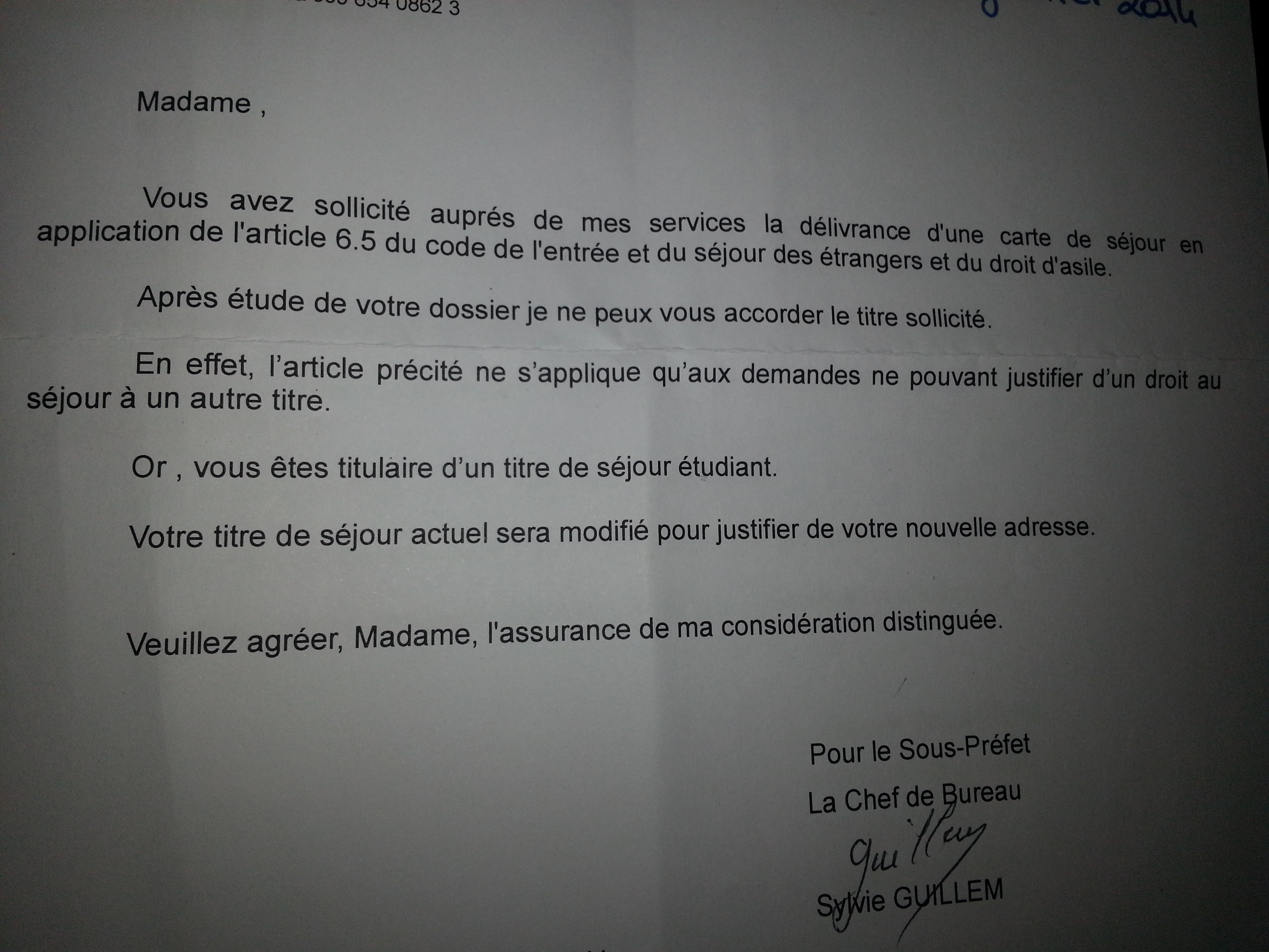 Letter Of Application Lettre Explicative Titre De Sejour