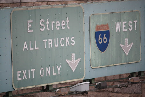 E Street and I-66 West in Button Copy