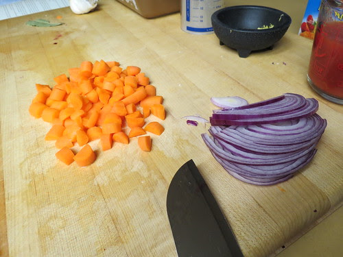chopped veggies