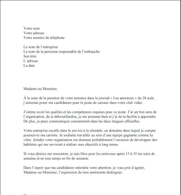 Exemple Lettre Motivation Vendeuse Boulangerie Sans Experience  herdakux