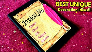 Project File Decoration Ideas Hindi Front Page Design - bmp-inc
