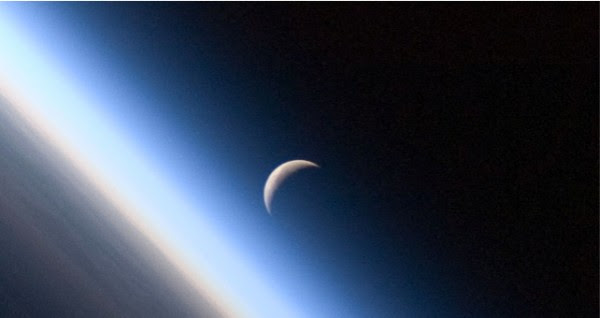 Earth and moon, via NASA