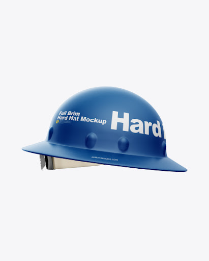 Download Free Full Brim Hard Hat Mockup - Side View (PSD)