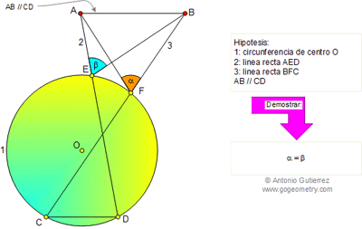 Problema de Geometría 77: Circunferencia, Secantes, Paralela, Ángulos. 