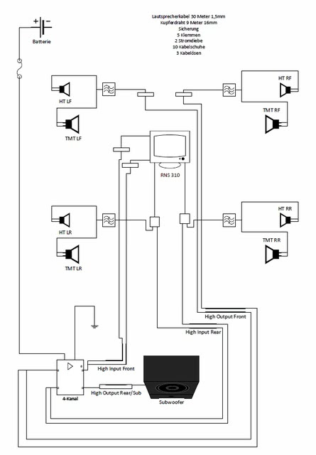 Schaltplan Autoradio Verstärker