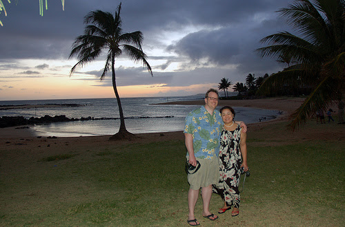 jim and celia poipu sunset - photo by angel