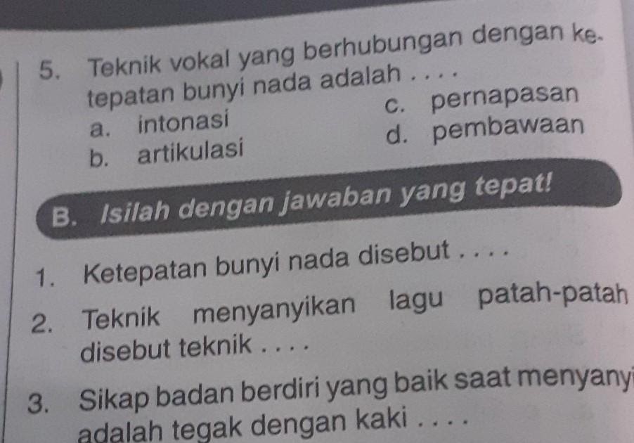 Menyanyikan Lagu Dengan Cara Disambung Disebut Master Soal