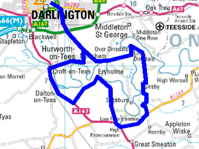 A map of the ride