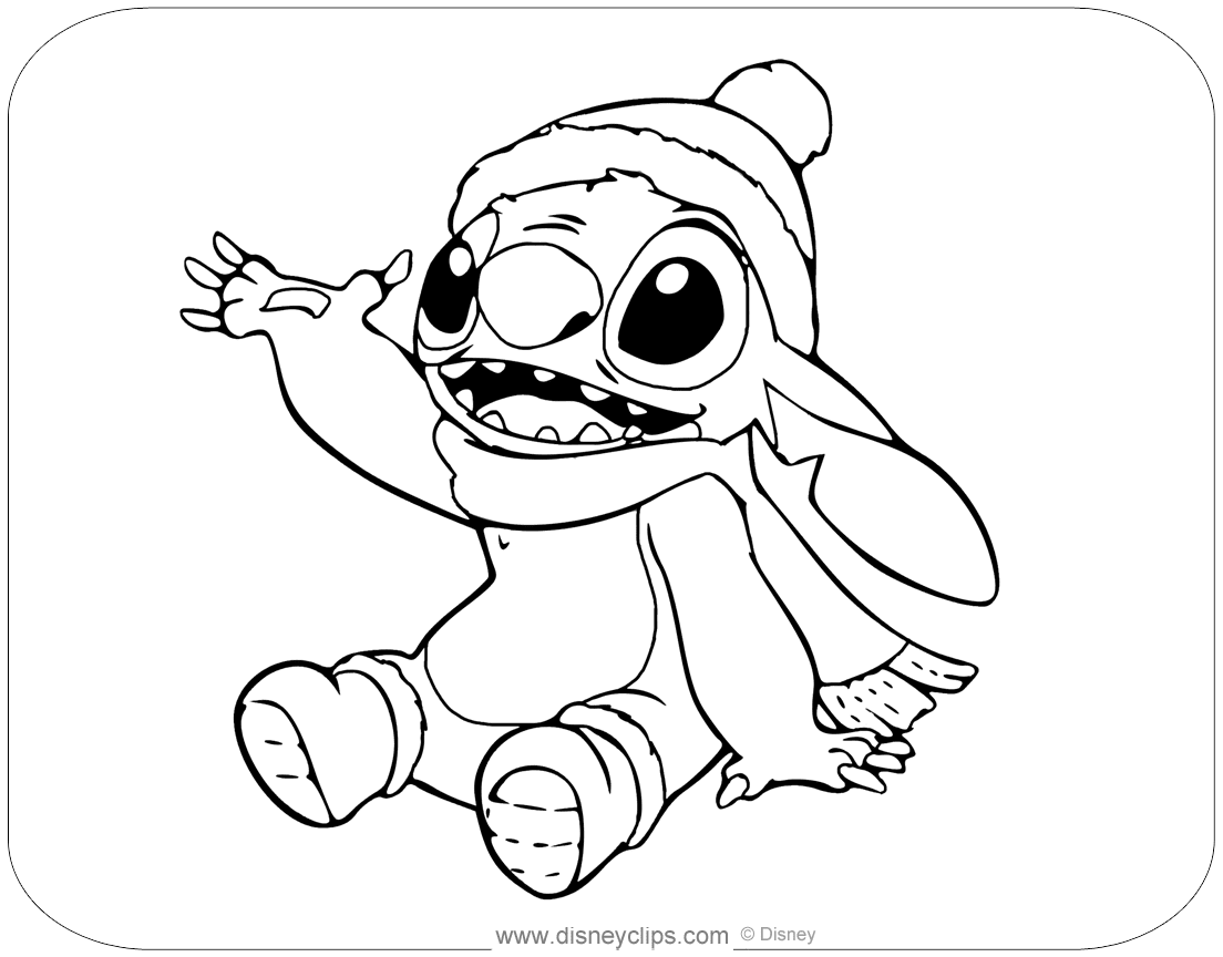 Disney Coloring Pages Stitch - This coloring sheet features the major