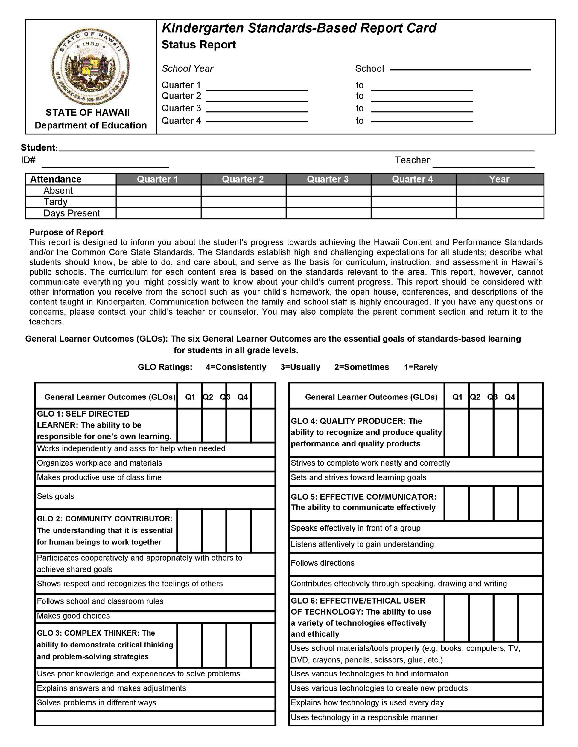 Nursery Report Card Design For Fake College Report Card Template