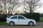 1992 Ford Escort RS Cosworth Hatchback  Chassis no. WFOBXXGKABNL95122 Engine no. NL95122