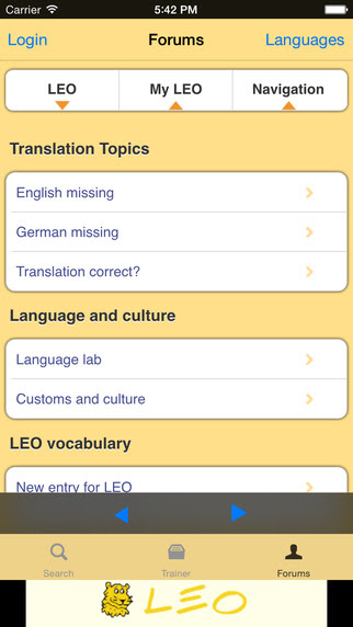Englisch-Deutsch Übersetzer Leo / Das beste online wörterbuch für