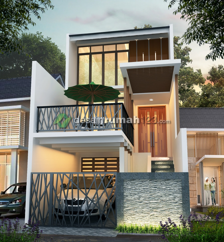 Desain Rumah 5 x 20 Minimalis Tropis 3 Lantai - Desain ...