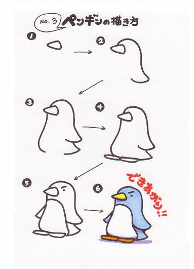 エレガントペンギン イラスト 簡単 最高の動物画像