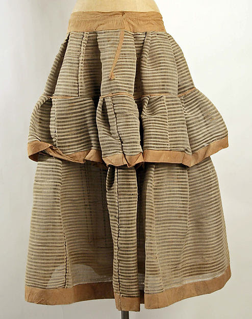 Horsehair crinoline petticoat, 1840s, from The Met. Horsehair crinoline petticoat, 1840s, from The Met.
