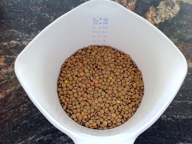 Measuring Dry Lentils